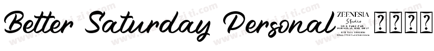Better Saturday Personal字体转换